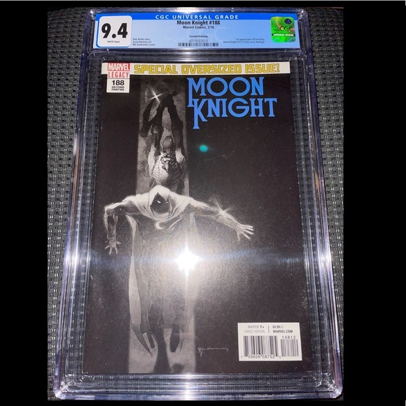 MOON KNIGHT #188 2nd Print (2018) CGC 9.4 KEY 1st SUN KING #25 Cover Variant